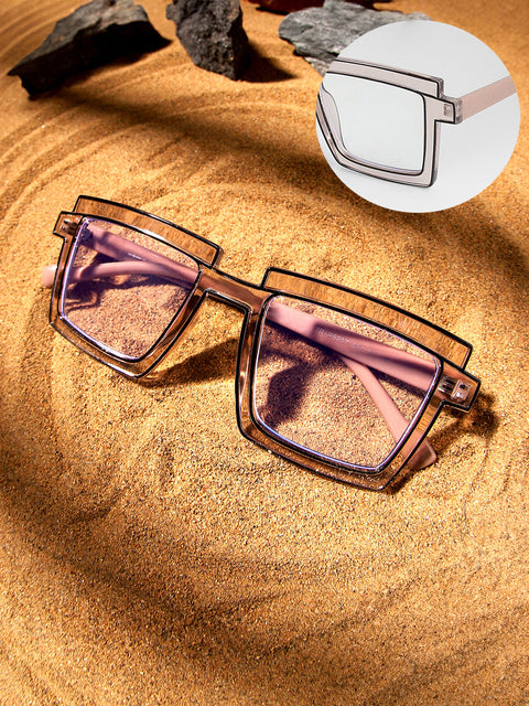 Men's The Lined Wayfarer Sunglasses - Ash Brown