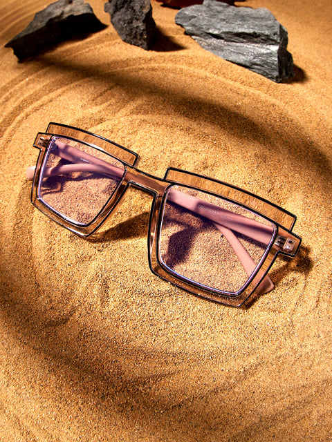 Men's The Lined Wayfarer Sunglasses - Ash Brown