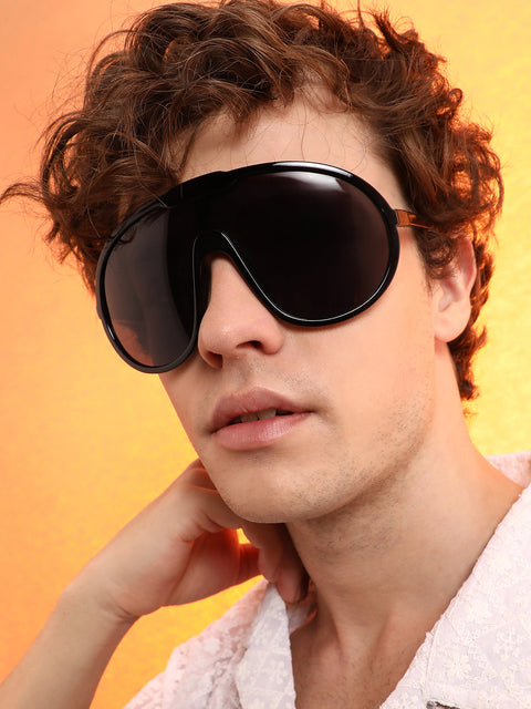 Men's The Curve Shield Sunglasses - Onyx Black