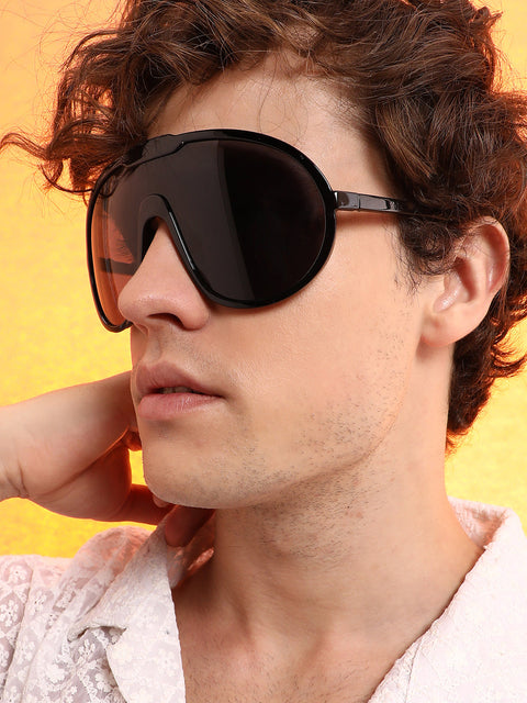 Men's The Curve Shield Sunglasses - Onyx Black