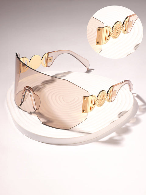 Men's The Coin Shield Sunglasses - Ash Brown