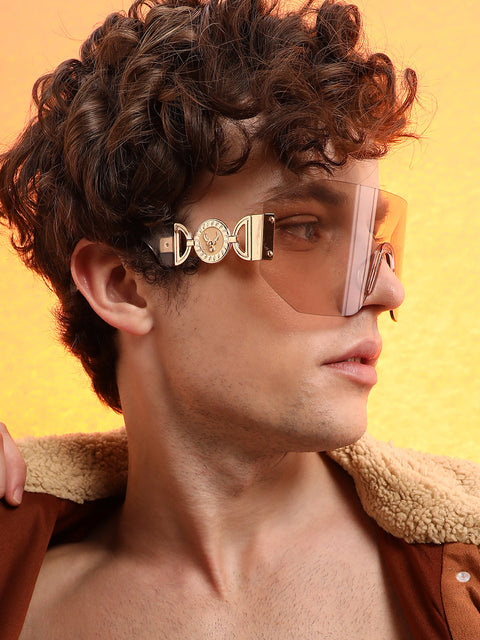 Men's The Coin Shield Sunglasses - Ash Brown