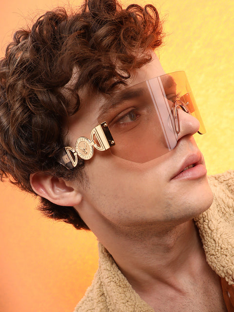 Men's The Coin Shield Sunglasses - Ash Brown