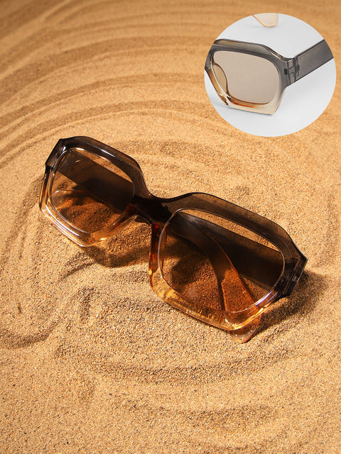 Men's The Ombre Rectangular Sunglasses - Charcoal Grey