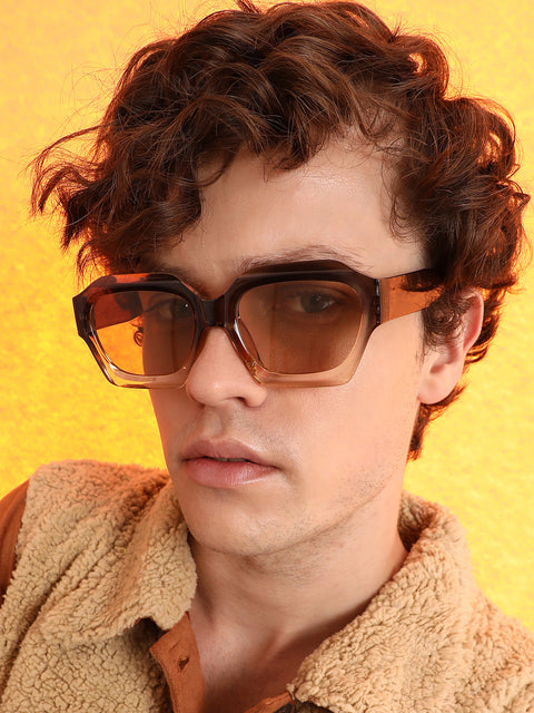 Men's The Ombre Rectangular Sunglasses - Charcoal Grey