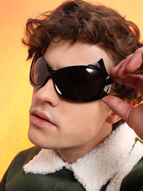 Men's The Bat Wrap Sunglasses - Onyx Black