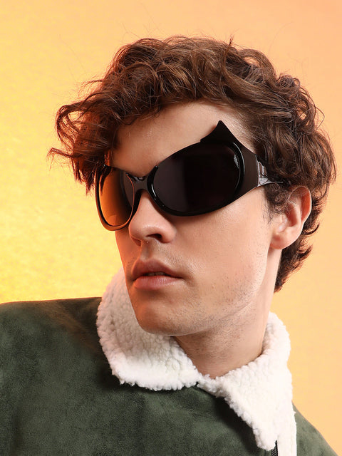 Men's The Bat Wrap Sunglasses - Onyx Black