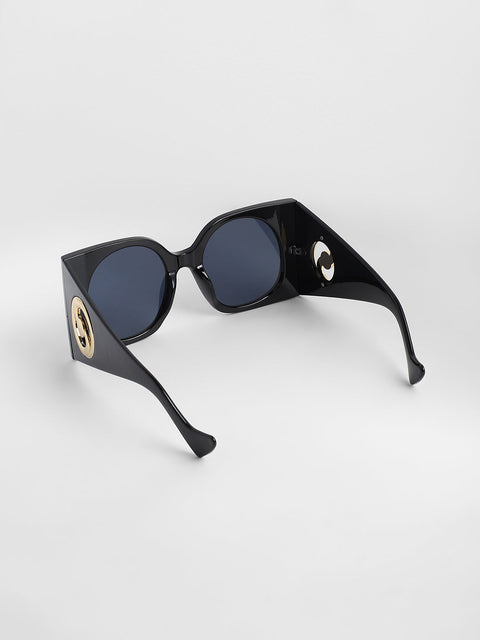 Men's The Airport Oversized Sunglasses - Onyx Black