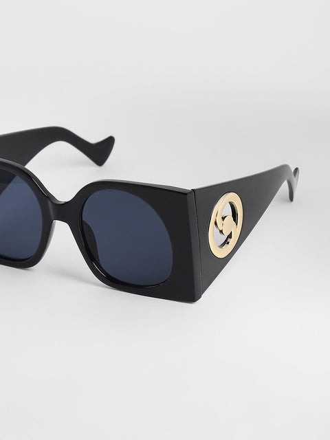 Men's The Airport Oversized Sunglasses - Onyx Black