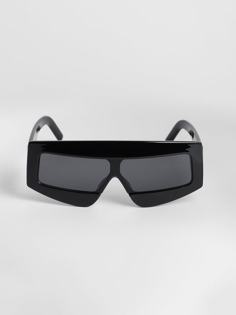 Men's The Structured Rectangular Sunglasses - Midnight Black
