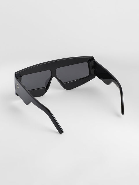Men's The Structured Rectangular Sunglasses - Midnight Black