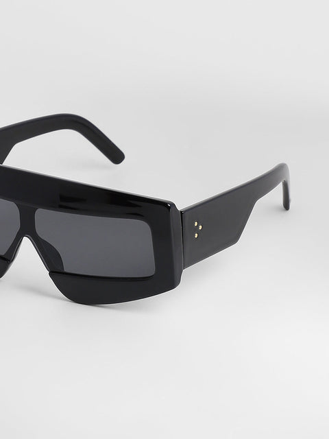 Men's The Structured Rectangular Sunglasses - Midnight Black