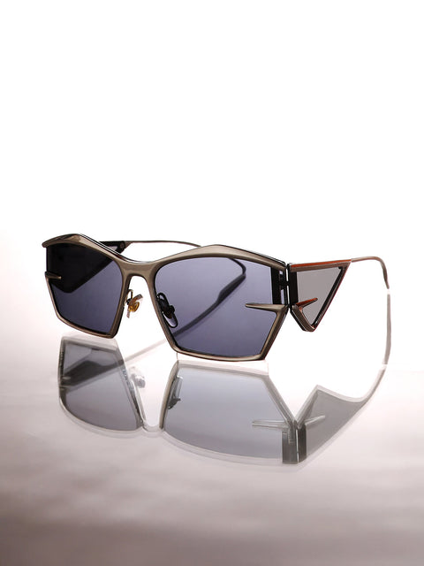 The Cyberlux Shield Sunglasses - Metallic Silver