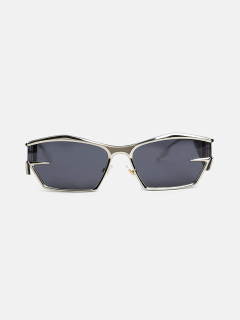 The Cyberlux Shield Sunglasses - Metallic Silver