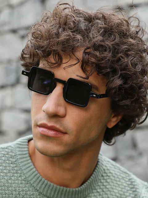The Circuscore Square Sunglasses - Onyx Black