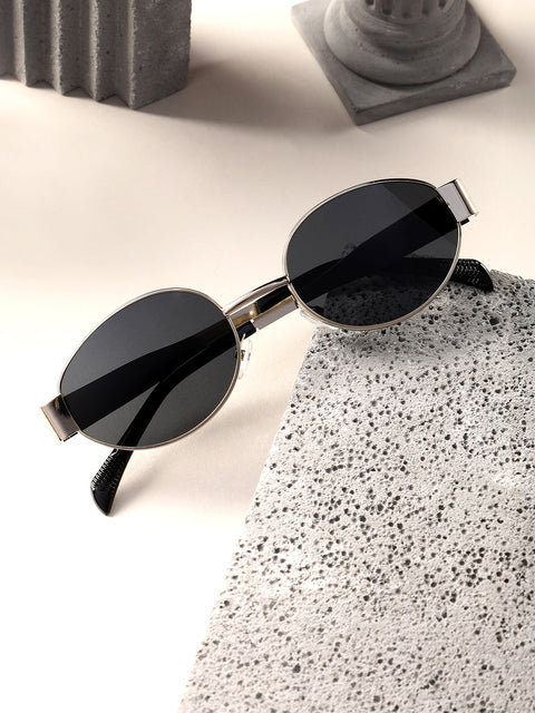 The Studio Oval Sunglass - Champayne Gold