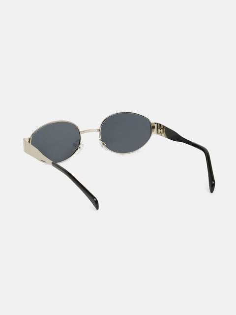 The Studio Oval Sunglass - Champayne Gold