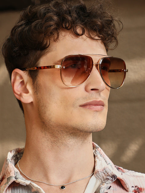 The Soprano Aviator Sunglasses - California Gold