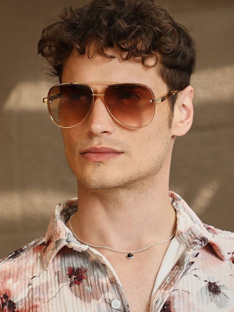 The Soprano Aviator Sunglasses - California Gold