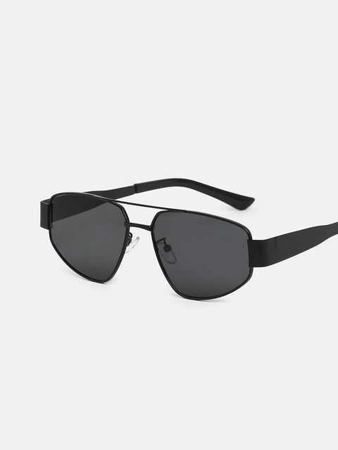 The Suave Aviator  Shield Sunglasses - Midnight Black