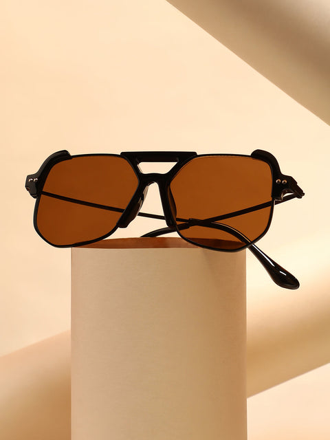 The Grunge Aviator Sunglasses - Onyx Black