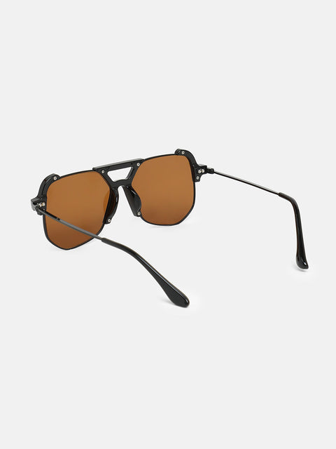 The Grunge Aviator Sunglasses - Onyx Black