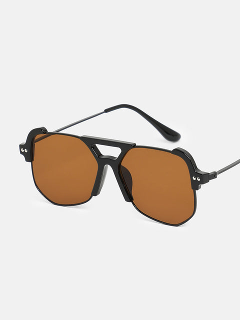 The Grunge Aviator Sunglasses - Onyx Black