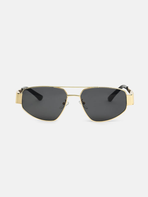 The Suave Aviator  Shield Sunglasses - California Gold