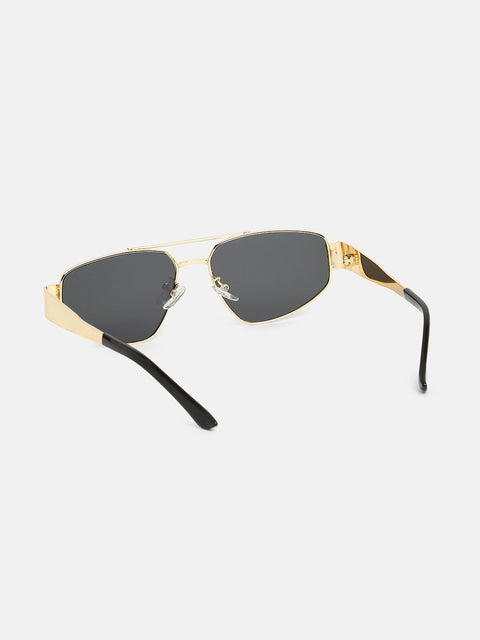 The Suave Aviator  Shield Sunglasses - California Gold