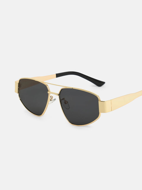 The Suave Aviator  Shield Sunglasses - California Gold