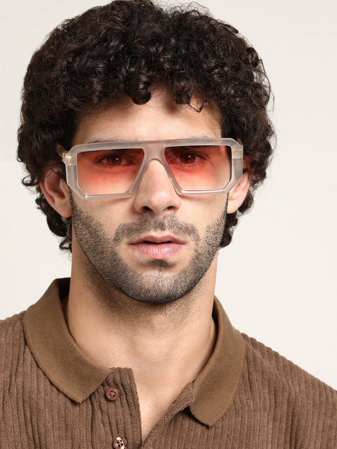The Graduate Rectangular Glasses - Cloud Grey