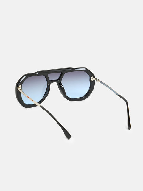 The Chalet Curve Shield Sunglasses - Onyx Black