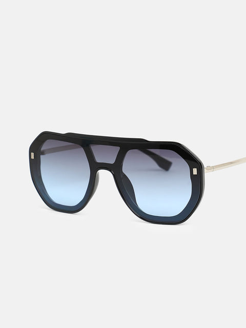 The Chalet Curve Shield Sunglasses - Onyx Black