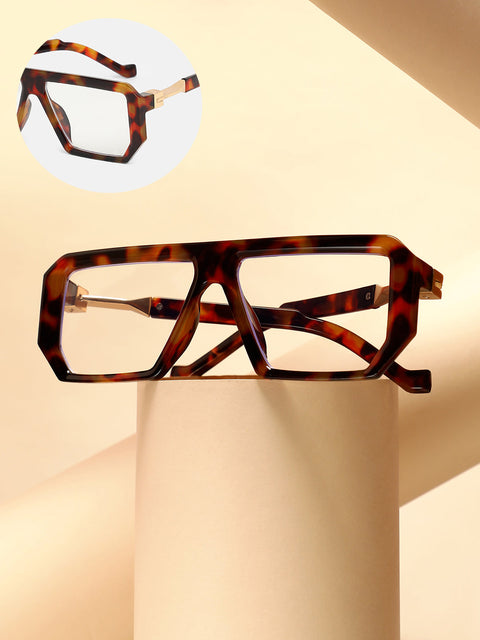 The Graduate Rectangular Glasses - Coffee Brown