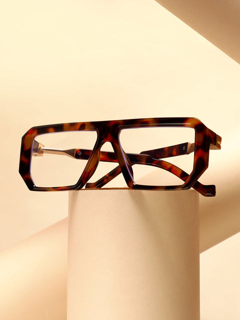 The Graduate Rectangular Glasses - Coffee Brown