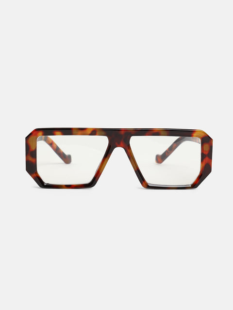 The Graduate Rectangular Glasses - Coffee Brown