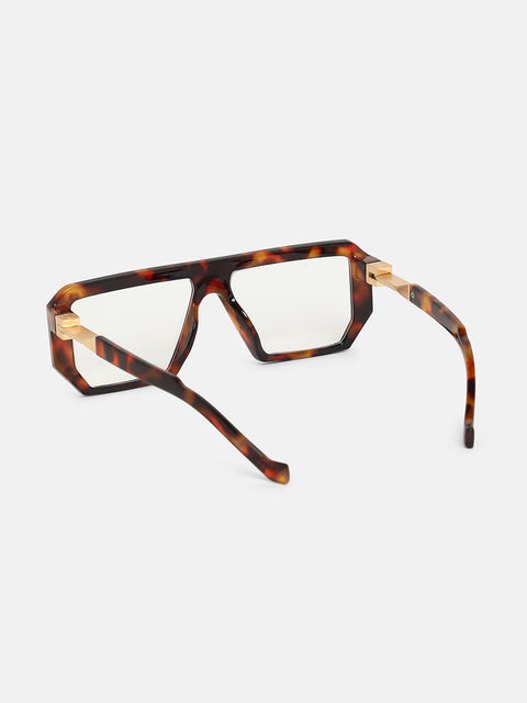 The Graduate Rectangular Glasses - Coffee Brown
