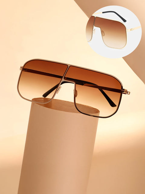 The Bowie Oversized Sunglasses - California Gold