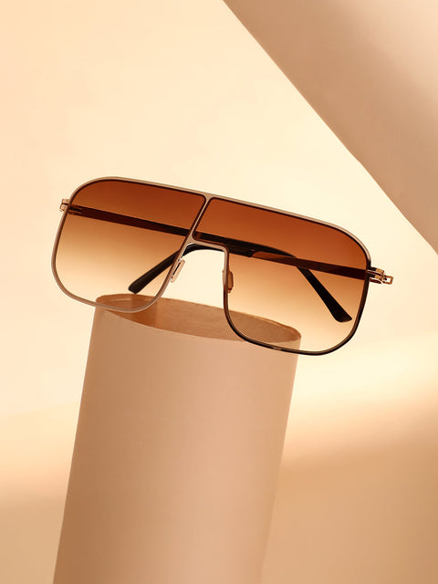 The Bowie Oversized Sunglasses - California Gold