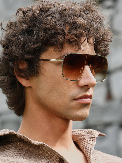 The Bowie Oversized Sunglasses - California Gold
