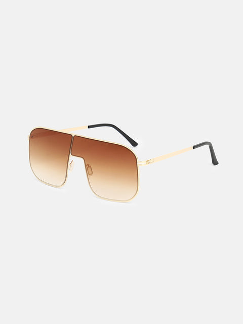 The Bowie Oversized Sunglasses - California Gold