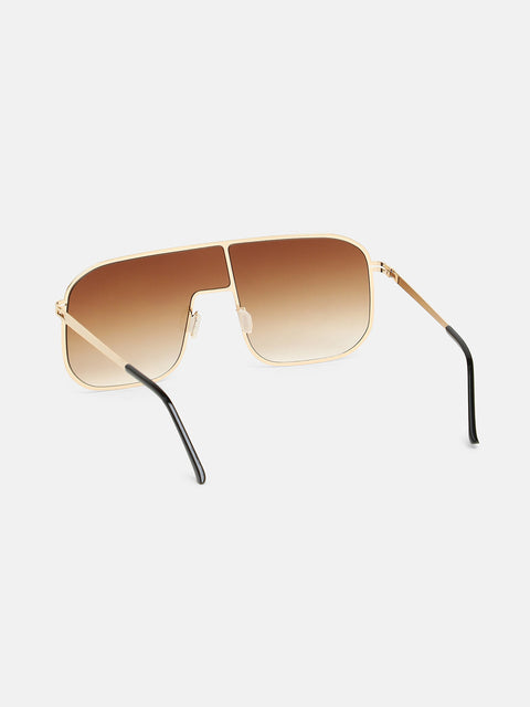 The Bowie Oversized Sunglasses - California Gold