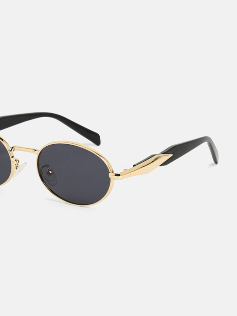 The Spear Oval Sunglass - Midnight Black