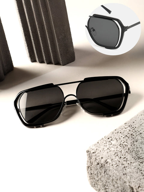 The Noir Oversized Sunglasses - Onyx Black