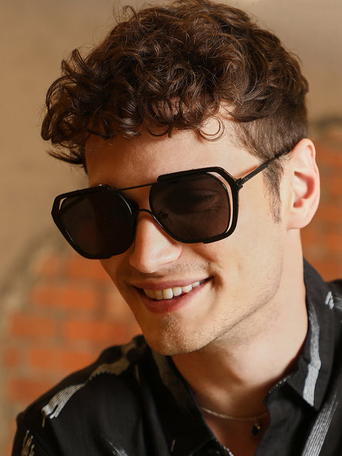 The Noir Oversized Sunglasses - Onyx Black