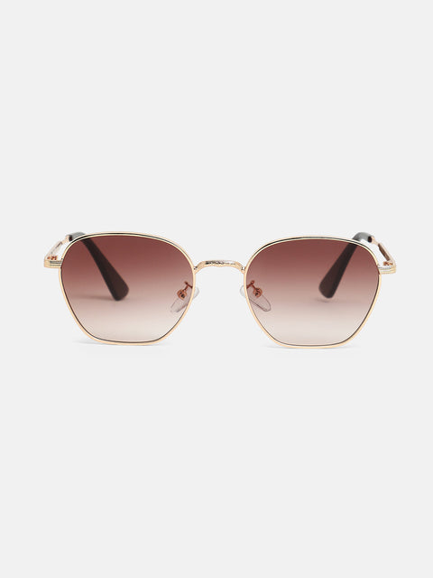The Roman Geometric Sunglass - California Gold