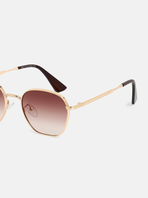 The Roman Geometric Sunglass - California Gold