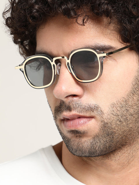 The Dapper Square Sunglass - California Gold