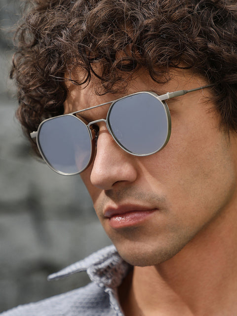 The Chromatic Round Sunglasses - Chalice Silver