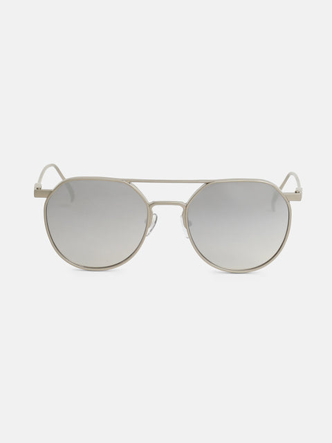 The Chromatic Round Sunglasses - Chalice Silver